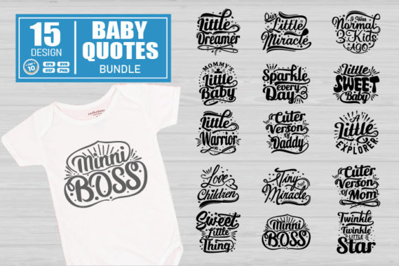 Baby SVG Bundle - Baby Quotes Bundle Graphics and Crafts
