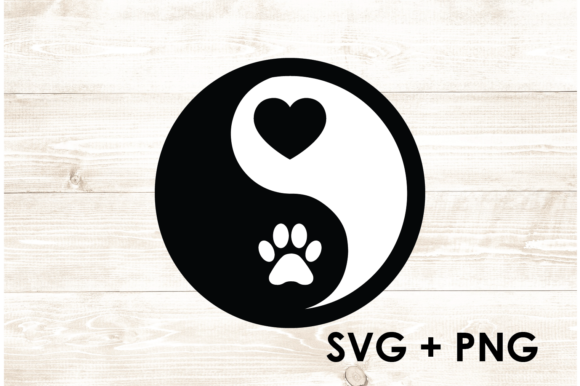 Dog Mom Heart Paw Ying Yang Graphics and Crafts Review