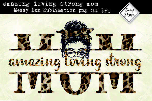 Mom Leopard Sublimation Graphics for Crafts