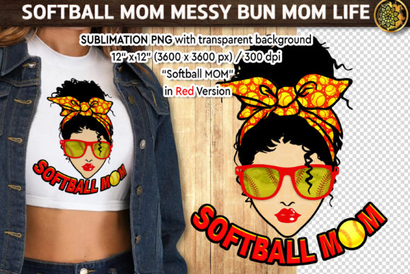 Softball Mom Messy Bun Graphics and Crafts Review